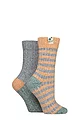 Women's 2 Pair Elle Soft Ribbed Boot Socks - Marmalade