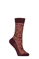 Women's 1 Pair Pantherella x Sanderson Tapestry Trees Egyptian Cotton Socks - Wild Plum