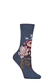 Women's 1 Pair Pantherella x Sanderson Hykenham Egyptian Cotton Socks - Inkwood