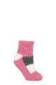 Ladies 1 Pair Elle Sherpa Lined Slipper Socks - Wild Rose