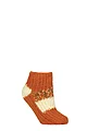Women's 1 Pair Elle Sherpa Lined Slipper Socks - Marmalade