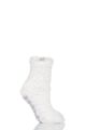 Women's 1 Pair Elle Popcorn Sequinned Cosy Moccasin Socks - Farmhouse Cream
