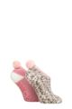 Ladies 2 Pair Elle Cosy Mary Jane Socks - Wild Rose