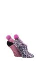 Ladies 2 Pair Elle Cosy Mary Jane Socks - Smokey Pink