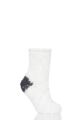 Ladies 1 Pair Elle Soft Hand Knitted Slipper Socks - Moon Glow