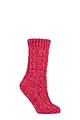 Women's 1 Pair Elle Chenille Cable Slouch Socks - Cranberry
