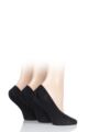 Ladies 3 Pair Elle Tootsie Shoe Liners - Black