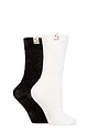 Women's 2 Pair Elle Chenille Leisure Socks - Charcoal Cream