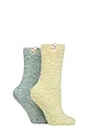 Women's 2 Pair Elle Cosy Bed & Slipper Socks - Autumn Apple
