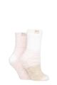 Women's 2 Pair Elle Fluffy and Cosy Blissful Bed Time Socks - Shetland Broad