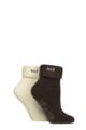 Women's 2 Pair Elle Thermal Bed and Slipper Socks - Forager