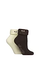 Women's 2 Pair Elle Thermal Bed and Slipper Socks - Forager