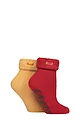 Women's 2 Pair Elle Thermal Bed and Slipper Socks - Cinnamon