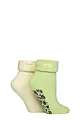 Women's 2 Pair Elle Thermal Bed and Slipper Socks - Light Pine