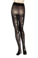 Ladies 1 Pair Trasparenze Security Opaque Backseamed Tights - Black
