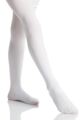 Girls 1 Pair Silky Ballet Foot Tights - White