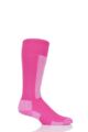 Mens and Ladies 1 Pair Thorlos Lightweight Ski Socks - Schuss Pink