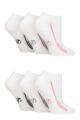 Ladies 6 Pair SOCKSHOP Performance Sport Cushioned Trainer Socks - White