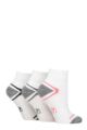 Ladies 3 Pair SOCKSHOP Performance Sport Cushioned Ankle Socks - White