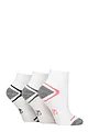 Women's 3 Pair SOCKSHOP Performance Sport Cushioned Ankle Socks - White