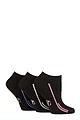 Women's 3 Pair SOCKSHOP Performance Sport Cushioned Trainer Socks - Black