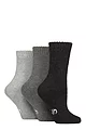 Women's 3 Pair SOCKSHOP Wool Blend Thermal Socks - Black / Charcoal / Grey