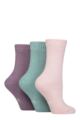 Women's 3 Pair SOCKSHOP Wool Blend Thermal Socks - Mint / Blush / Lilac