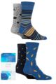 Mens 4 Pair Thought Zoro Stormy Bamboo and Organic Cotton Gift Boxed Socks - Assorted