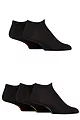 Mens 5 Pair SOCKSHOP Regenerated Eco-Cotton Plain Trainer Socks - Black