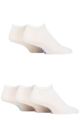 Mens 5 Pair SOCKSHOP Regenerated Eco-Cotton Plain Trainer Socks - White