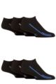 Mens 6 Pair SOCKSHOP Performance Sport Cushioned Trainer Socks - Black