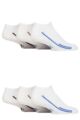 Mens 6 Pair SOCKSHOP Performance Sport Cushioned Trainer Socks - White