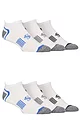 Mens 6 Pair SOCKSHOP Performance Sport Tech Half Cushioned Trainer Socks - White