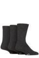 Mens 3 Pair SOCKSHOP Wool Blend Thermal Socks - Black