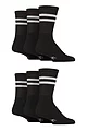 Mens 6 Pair SOCKSHOP Sport and Leisure Crew Socks - Black