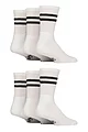 Mens 6 Pair SOCKSHOP Sport and Leisure Crew Socks - White