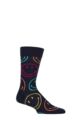 Mens and Ladies 1 Pair Happy Socks Jumbo Smiley Socks - Blue