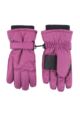 Kids 1 Pair SOCKSHOP Heat Holders Snowflake Performance Gloves - Rose