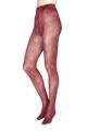 Ladies 1 Pair Trasparenze Soave Patterned Opaque Tights - Red