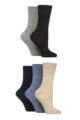 Women's 5 Pair SOCKSHOP Gentle Grip Dry Comfort Plain Socks - Mix