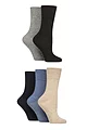 Women's 5 Pair SOCKSHOP Gentle Grip Dry Comfort Plain Socks - Mix