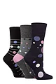 Women's 3 Pair Gentle Grip Patterned Bamboo Socks - Orb Horizon