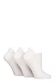 Women's 3 Pair SOCKSHOP Gentle Grip Cotton Trainer Socks with Comfort Lip - White