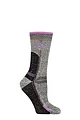 Women's 1 Pair Country Pursuit Arctic Explorer Thermal Cushioned Boot Socks - Black / Purple