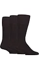 Men's 3 Pair SOCKSHOP Gentle Grip Cotton Knee High Socks - Black