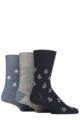 Mens 3 Pair SOCKSHOP Gentle Grip Cotton Holiday Socks - Anchor / Boat / Shark