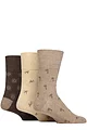 Mens 3 Pair SOCKSHOP Gentle Grip Cotton Holiday Socks - Palm Tree / Plane / Sun