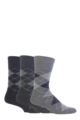 3 Pairs Men's Argyle Cotton Socks - Leven Brown/Natural