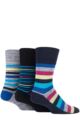 Mens 3 Pair Gentle Grip Colourburst Socks - Stripe