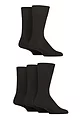 Mens 5 Pair SOCKSHOP Gentle Grip Dry Comfort Plain Socks - Black
